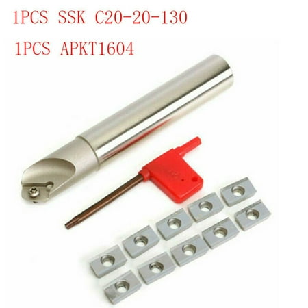

RANMEI 45° SSK C20-20-130 20mm Indexable Chamfer End Mill Cutter+1Pcs APKT1604 Inserts