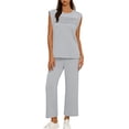 thumbnail image 3 of Cutuoiiu Plus Size Women's Solid Color Loose Fit Wide Leg Jumpsuit with Ruched Bust Design and Pockets for Spring and Summer Daily Wear Gifts, 3 of 7