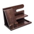 thumbnail image 4 of Estación de acoplamiento de madera para teléfono, soporte multifuncional para , regalo para marido, organizador de relojes, llavero para, 4 of 9