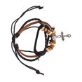 thumbnail image 1 of Cross Tag Bangle, Durable Comfortable To Touch Cross Beaded Wristband Environmentally Friendly Classic Weaving Craft  For  5/6, 1 of 8