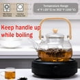 thumbnail image 5 of Cuisiland 1000ml Removable Filter and Borosilicate Temperature Resistant Glass Teapot with handle, 5 of 5