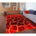 thumbnail image 1 of Hot Lava Rug, Lava Rug, Floor is hot Lava, Volcano Floor Rug C942 (70\u201dx110\u201d)=180x280cm, 1 of 8