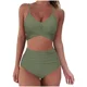thumbnail image 1 of Conjunto de bikini para mujer Push Up Crossover Verde S, 1 of 6