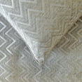 thumbnail image 4 of The HomeCentric King / Queen / Twin Silver Decorative Full 68"x18" Bed Runner WITH One Pillow Cover, Chevron Bed Scarf on Jacquard fabric - Silver Gleam Chevron, 4 of 5