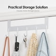 thumbnail image 6 of ACMETOP Over The Door Hooks, Over The Door Hanger, Heavy Duty Aluminum Over The Door Towel Rack Hooks for Hanging Coat, Bag, Robe - 5 Hooks, Brush Finish, 6 of 10