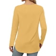 thumbnail image 5 of Kaemgyyd Womens Casual Tops Basic Long Sleeve Crewneck Tunic Tee Loose Solid Color Fall Fashion Clothes Outfits, 5 of 6
