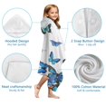 thumbnail image 7 of White Butterfly Colorful Pattern Hooded Bath Towel，60"x35" for Ages 3 To 12 Kids, Quick Dry Lightweight Soft Microfiber Hood Beach Towel Cover Up for Kids, 7 of 7