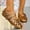 Gold, variant on Women Leather Flat Loafer Ladies Casual Comfy Slider Low Wedge Heel Work Shoes Gold 6.5