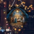 thumbnail image 1 of Decoración Navideña Redonda de Acrílico con Jesús para Colgar En La Pared., 1 of 5