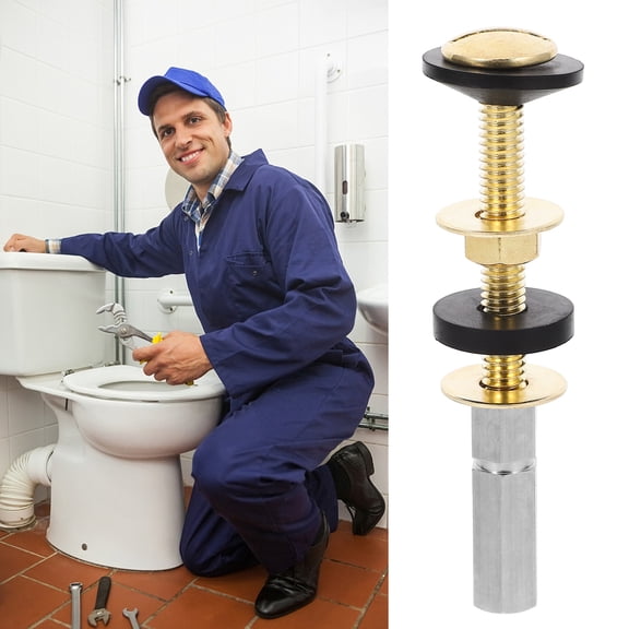 NICEXMAS 1Set Toilet Seal Ring and Tank Bolts Replacement Kit Compatible with Traditional and Modern Toilet Tanks