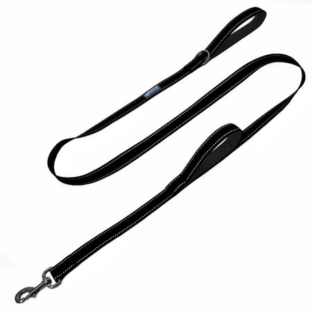 Max and Neo Double Handle Dog Leash - We Donate a Leash to a Dog Rescue for Every Leash Sold (Black, 6 FT x