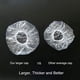 thumbnail image 2 of Zhuge Gorros de ducha desechables, paquete de 100, gorros de plástico gruesos y grandes, impermeables, para tratamiento del cabello, para spa, peluquería, multiusos, transparentes, 2 of 5