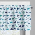 thumbnail image 5 of Ambesonne Cartoon Dino Valance & Curtain, Blue Tones Dinosaurs, 55"x45", Pale Blue Multicolor, 5 of 7