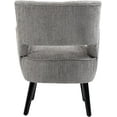 thumbnail image 6 of Olela Accent Chair Armchair, Modern Fabric Living Room Chair Reading Single Sofa Chairs with Solid Wood Legs for Bedroom Office Waiting Room (Grey, 1 Pc), 6 of 12