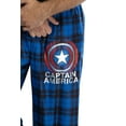 thumbnail image 4 of Marvel Mens' Captain America Shield Logo Plaid Pajama Lounge Pants, 4 of 7