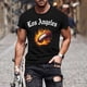 thumbnail image 1 of Tops para hombre, blusas y camisas de manga corta con cuello redondo para hombre, jersey informal con cuello redondo estampado para hombre, pantalones cortos deportivos para fitness, blusa de poliéste, 1 of 5