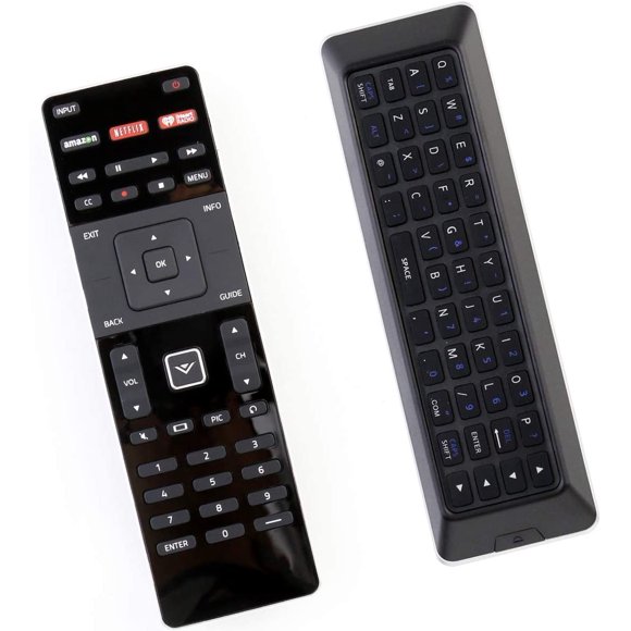 XRT500 Dual Size Keyboard Remote fit for Vizio Smart TV M502I-B1 M552I-B2 P502UI-B1 RS65-BL M43-C1 M602I-B3 M652I-B2
