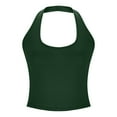 thumbnail image 6 of Wyobmus Halter Tops for Women Summer Fashion Backless Shirts Sleeveless Going Out Crop Tops Y2K Clothes 2025 Trendy Green, 6 of 8