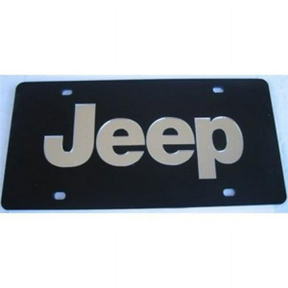 Jeep Black Laser Cut License Plate