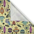 thumbnail image 6 of Ambesonne Vintage Christmas Valance & Curtain, Boho Ethnic Folk, 55"x30", Pale Yellow Multicolor, 6 of 7