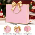 thumbnail image 2 of 6 Pack Extra Large Pink Gift Bags - 17x5.5x12.6 Inch Gift Bags with Handles and Ribbon, XL Gifts Wrap Bags for Presents, Wedding, Birthday, Bridal Shower, Valentines Day, Baby Shower, Party, 2 of 6