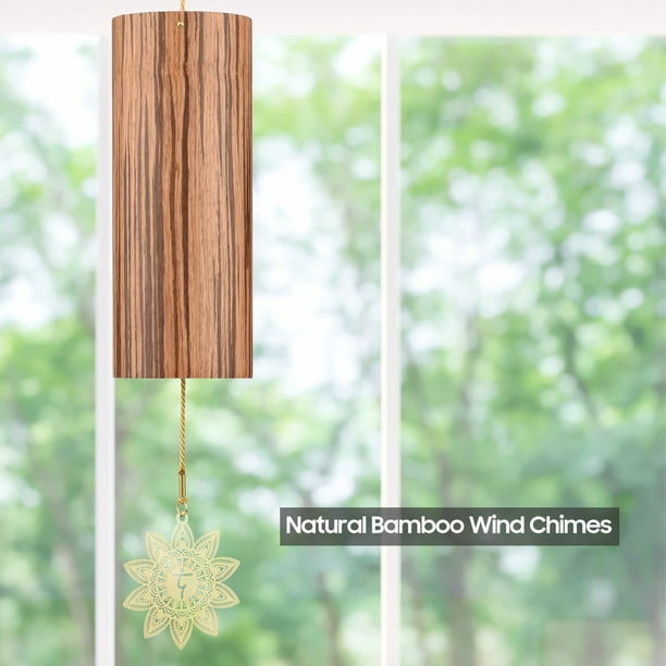 Carillons éoliens en bambou pour l'extérieur, carillons éoliens en bambou  avec 10 tubes sonores en bambou pour la décoration de la maison, du jardin  et de la terrasse, beau son naturel 