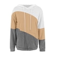 thumbnail image 5 of Womens Tunic Tops Winter Relaxed Fit Hooded Long Sleeve Bubble One Shoulder Hoody Graphic Leisure Cotton Sweatshirt Sweatshirts(Beige,XXL), 5 of 6