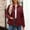 *Red, variant on Women's Quilted Coat,Lapel Zip Up Jacket With Pockets,Long Sleeve Loose Fit Jacket Navy,Womens Plus XXL