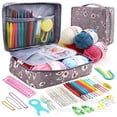 thumbnail image 1 of EASTIN 59 Pcs Include 5 Skeins Yarn Hooks Needles Storage Bag Crochet Kit with Knitting Accessories Set for Beginners Gift Freeshipping, 1 of 7