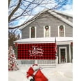 thumbnail image 5 of Garage Door Banner Cover 7 x 16 ft, Merry Christmas Snowflake Xmas Elk Red Black Buffalo Plaid Christmas Garage Door Decorations Holiday Christmas Backdrop Decor for Winter New Year Xmas Party, 5 of 6