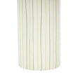 thumbnail image 4 of DecMode 12" Abstract Round White Ceramic Vase with Green Linear Patterns, 4 of 9