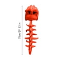 thumbnail image 3 of 29.5" Spinosaurus Plush Dino Outfit, Outfit Halloween Fun Dinosaur Skeleton Plush Costume with Spine Extension for Parties, Wearable Dino Skeleton Plush (Orange), 3 of 6