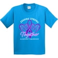 thumbnail image 3 of Inktastic Staying Strong Together Alzheimer's Awareness Purple Ribbon Youth T-Shirt, 3 of 5