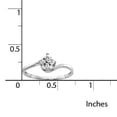 thumbnail image 2 of 14k White Gold 4mm Princess Cut Cubic Zirconia ring, 2 of 4