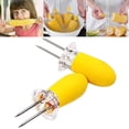 thumbnail image 4 of YYKihy Corn Cob Holders 2 Pack Stainless Corn Picks With Ergonomic Handles Heat Corn Eating Utensils, 4 of 8