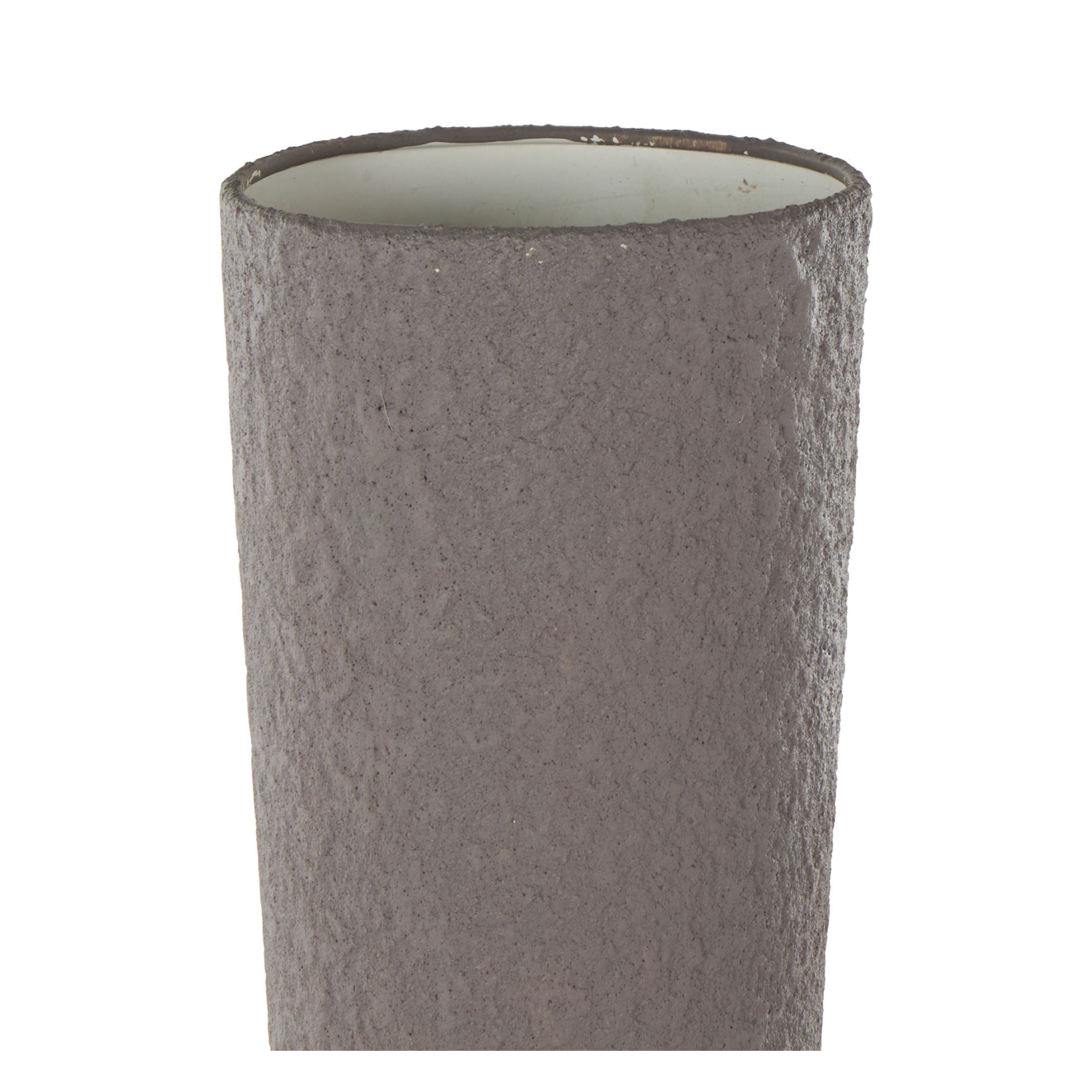 DecMode 30" Art Deco Fluted Dark Gray Metal Vase