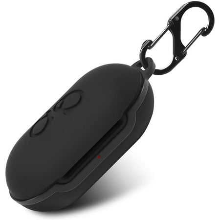 LNKOO Silicone Case Cover for Galaxy Buds 2019/Galaxy Buds Plus 2020 Full Body Protections with Carabiner Anti-Lost & Shockproof Soft Skin for Samsung Galaxy Buds/Buds Plus Black