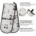 thumbnail image 4 of Dailycode Double Sided Oven Mitt with Loop Heat Resistant Kitchen Long Potholders 7" x 35" Cute Panda and Unicorn, 4 of 6