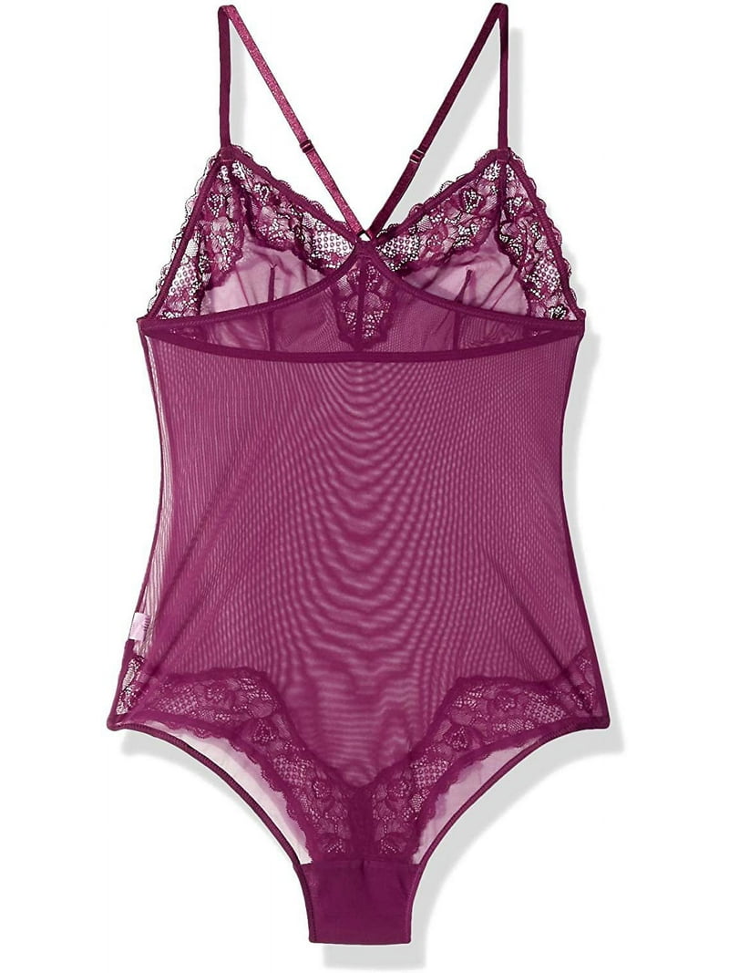 Maidenform Womens Sexy Sheer Bodysuit Purple S - Walmart.com