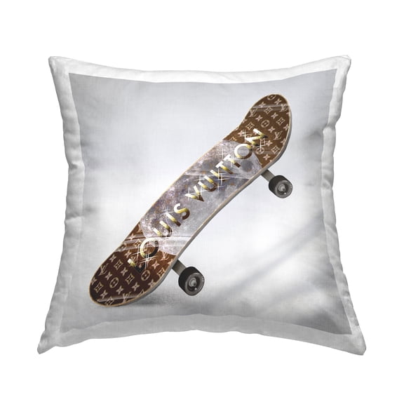 Stupell Industries Glam Pattern Skateboard Fashion Style Design by Ziwei Li Throw Pillow