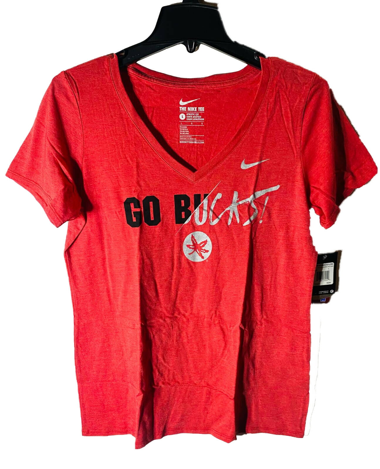 Nike Athletic Cut Bucast The Nike Tee, Red T-Shirt - LARGE - Walmart.com