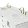 thumbnail image 6 of Ariel Taylor 72 In. Double Oval Sink Bathroom Vanity With Carrara White Quartz Countertop 1.5 Edge In White, 6 of 11
