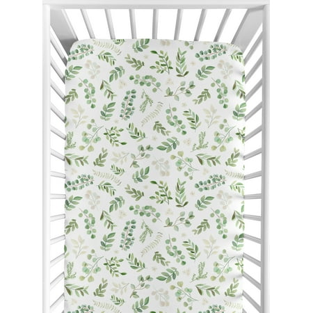UPC: 0846480085393 | Botanical Jersey Knit Fitted Crib Sheet by Sweet Jojo Designs