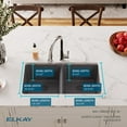 thumbnail image 5 of Elkay ELGU3322MB0 Quartz Classic 33" Undermount Double Basin Quartz Composite Kitchen Sink, 5 of 7
