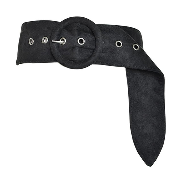 Cinturón de mujer para abrigo, accesorio decorativo, cinturón de moda para chaqueta de viaje. negro