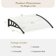 thumbnail image 3 of Gymax 2PCS 48'' x 40'' Window Awning Door Canopy Exterior Awning Canopy Patio Black, 3 of 10