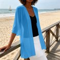 thumbnail image 3 of Linfrsh Shawls and Wraps for Evening Dresses Chiffon Soft Shawl for Wedding Guest Party Cover Up(Sky Blue,XL), 3 of 5