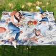 thumbnail image 6 of Extra Large Picnic Beach Blanket Waterproof Sand Proof Portable Outdoor Mat Pine Cones Trees Leaves. 60x80, 6 of 9