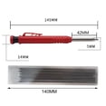 thumbnail image 6 of Cheers.US 2.8mm Solid Carpenter Pencils Woodworking Construction Pencils with 6 Pieces Refills,Built-in Sharpener Mechanical Pencil Deep Hole Pencils Marking Tool for Scrolls Scribes Woodworker, 6 of 7