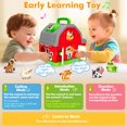 thumbnail image 4 of Juguete de aprendizaje Montessori Ellinjan Musical Farm Animal Barn 1-3, 4 of 8